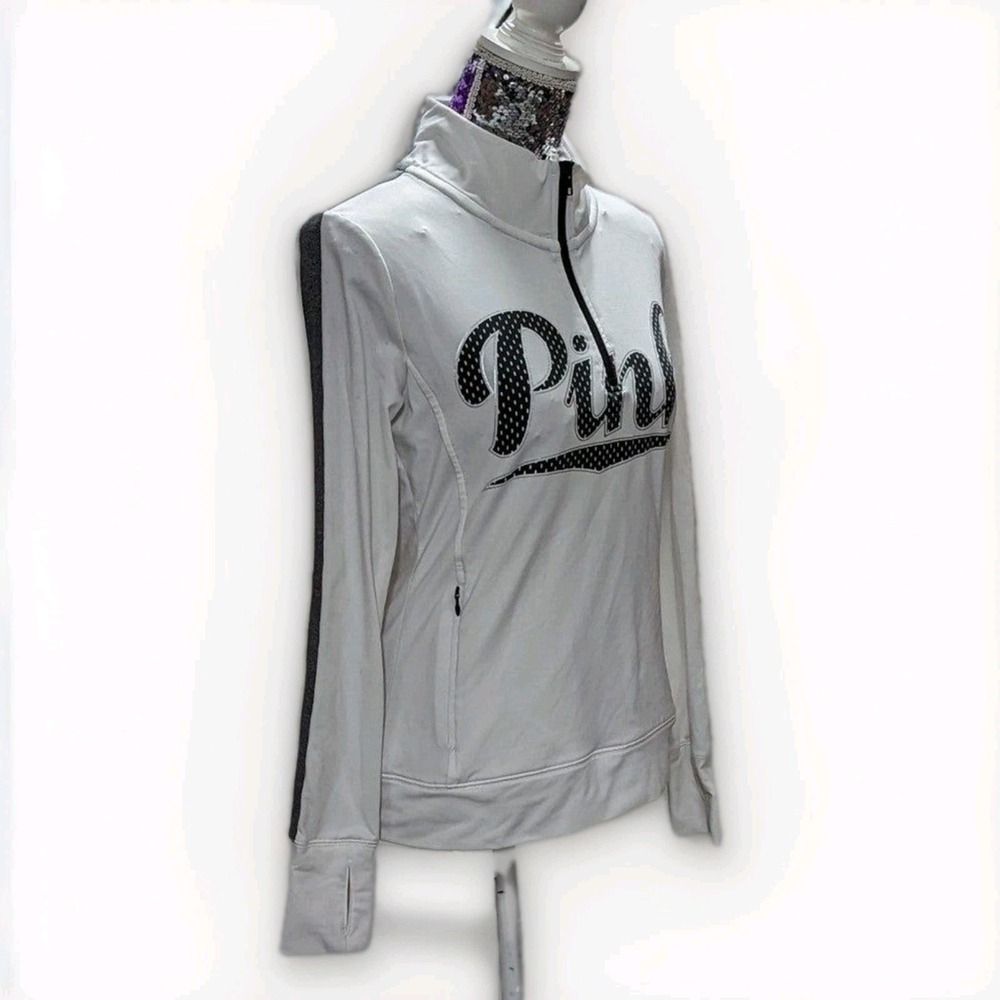 Y2K Athleisure Half Zip Pullover Cozy Girl Lounge Ultimate Top - PINK‎ Medium